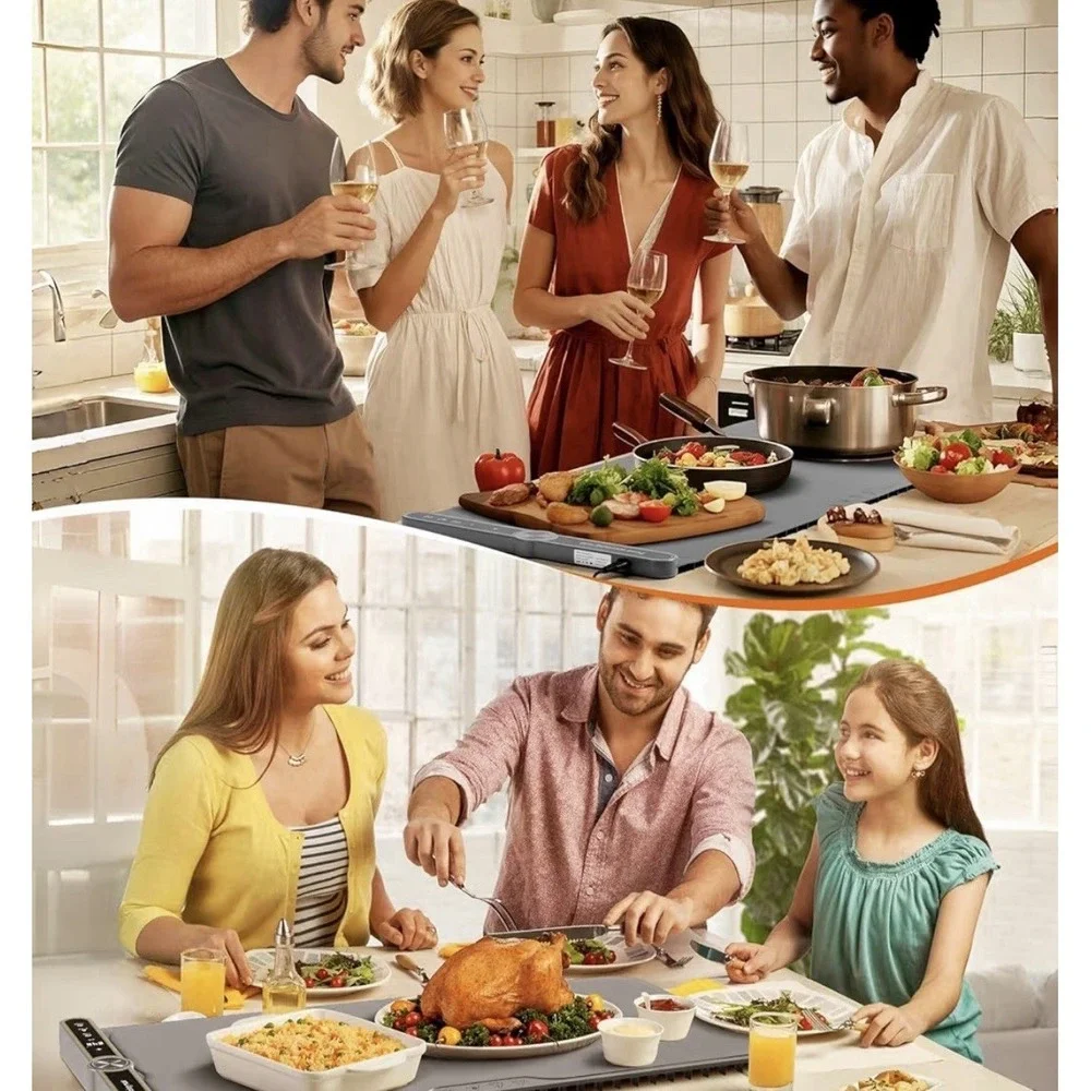Warming Mat for Food extra large, Silicone Heating Mat For Food